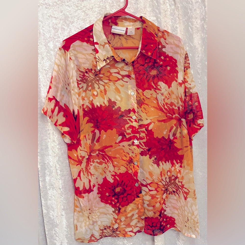Sheer, Printed Top